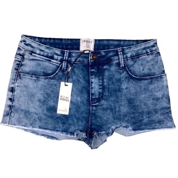 𝅺Ontwelfth Acid Wash Denim Shorts - Picture 1 of 5